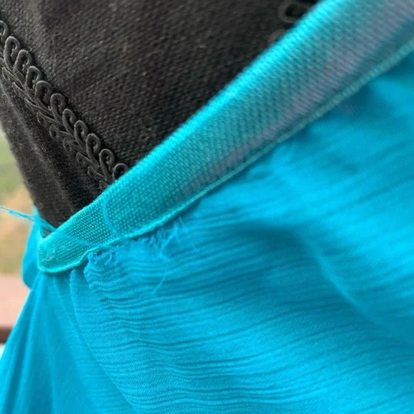 Indian Tropical Bohemian‎ Blue Dress Peacock Print - Picture 11 of 16